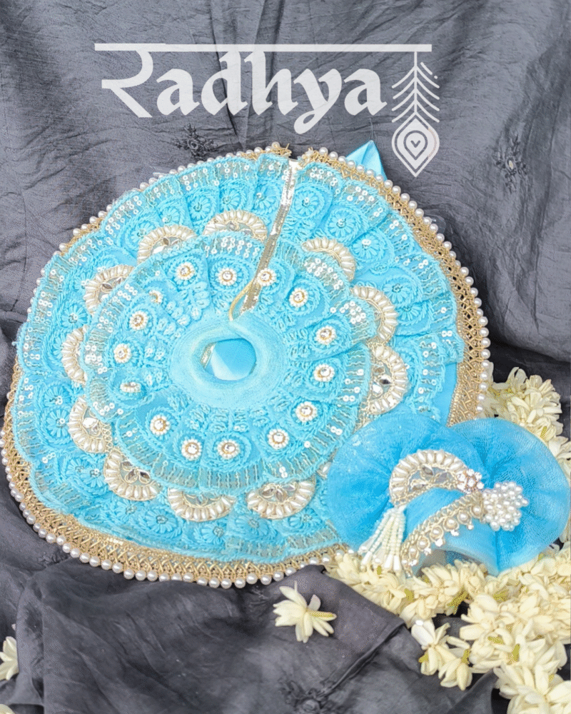 Light blue pearl poshak