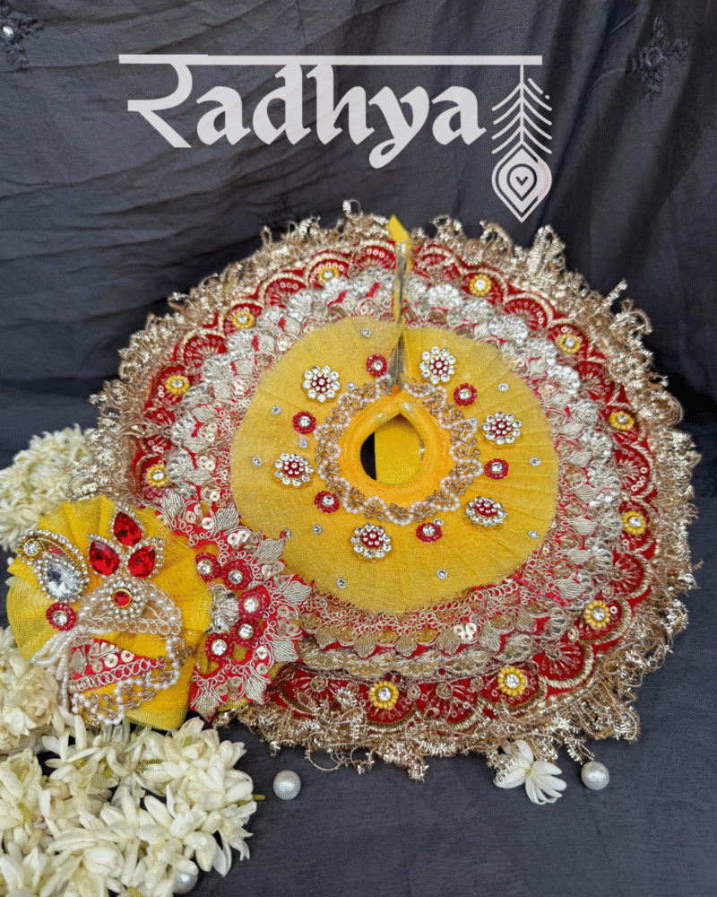 Red and yellow heavy poshak