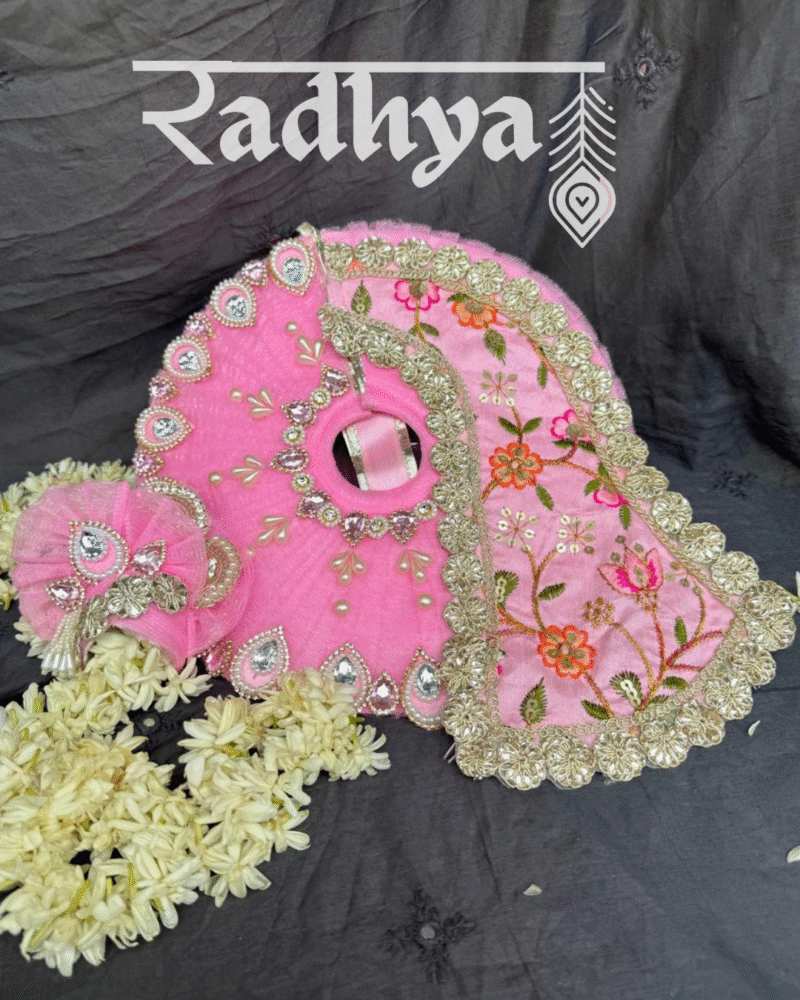 Pink floral poshak