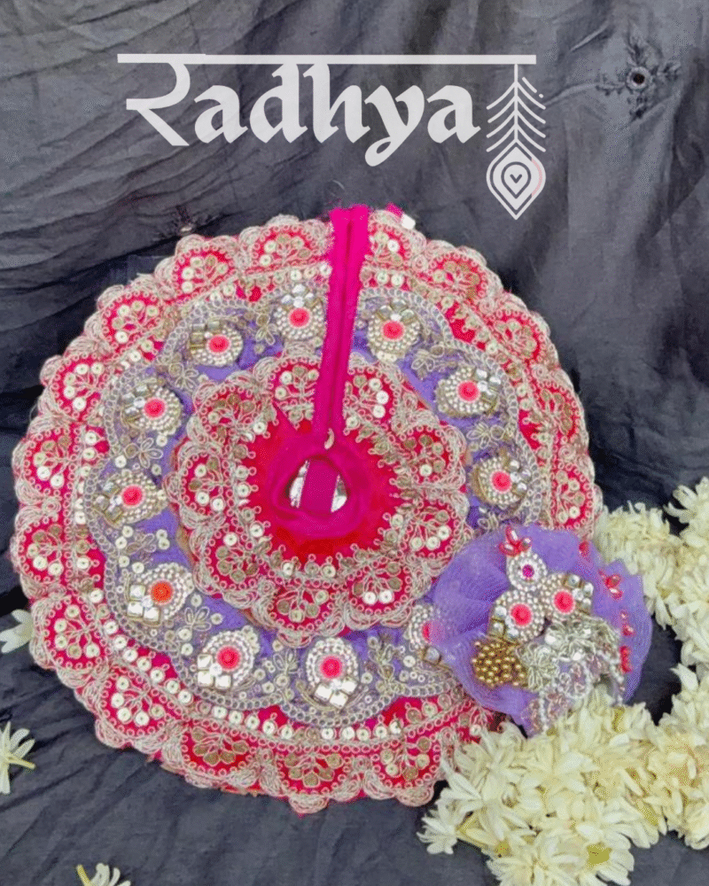 Pink and purple poshak