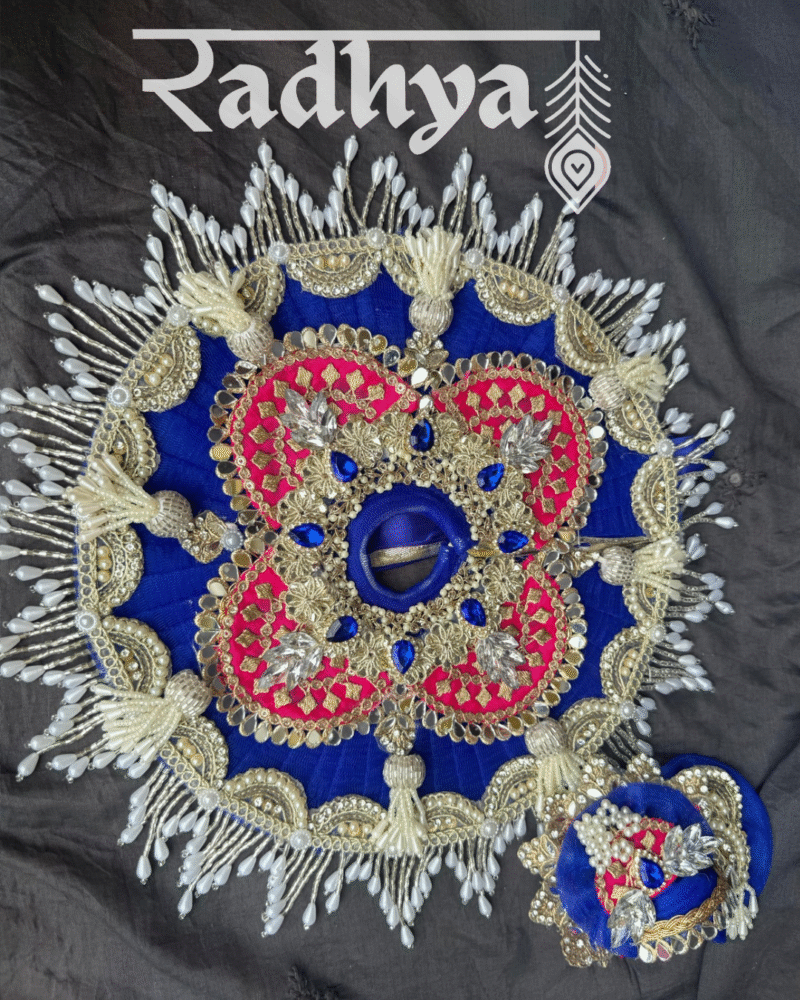 Dark Blue Heavy Poshak with Pagri