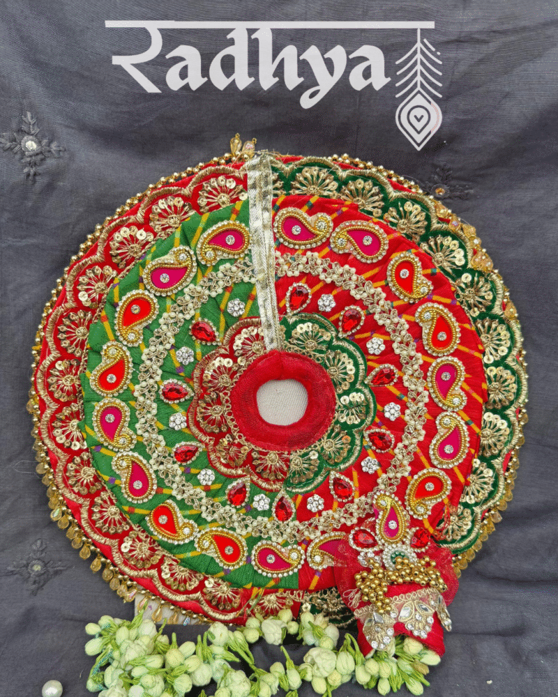 Red Green Leheria Poshak with Pagri